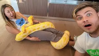 GIANT SNAKE TRIED TO EAT HER!!
