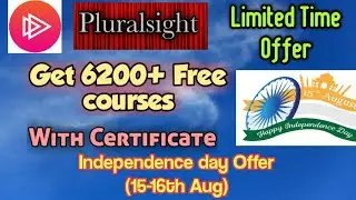 Pluralsight-6200+ free courses with Certificate/For all Engg./