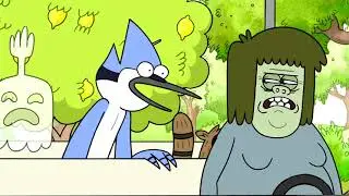 Regular Show - Mordecai And Rigby Roast Muscle Man's Mom