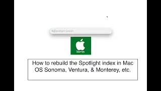 How to rebuild the Spotlight index in Mac OS Sonoma, Ventura, Monterey, Mojave, etc.