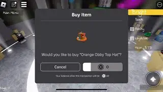 SNIPING ORANGE OBBY TOP HAT #52