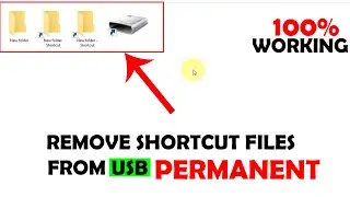 How to Remove Shortcut virus FROM Pendrive USB from the PC Permanent |Remove Shortcut files from USB