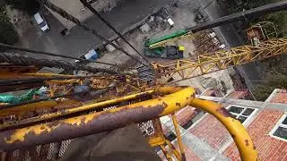 Башенный кран FO 23 b/Богоутовская. демонтаж.
