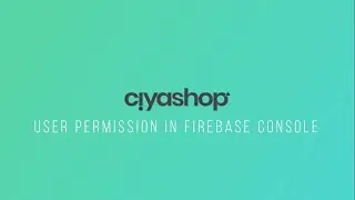 User Permission for Firebase Console