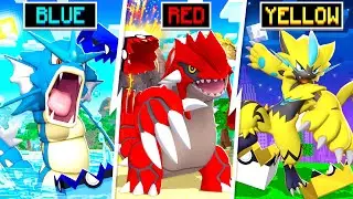 COLOR LUCKY BLOCKS Decide GOD STARTER POKEMON In MINECRAFT!