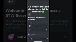Join my save the world discord server