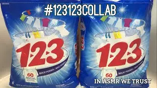 123123 New Year’s Eve Collab using 1-2-3 Powder, Roma, Ajax, Gain, and Scent Beads | ASMR Sponge