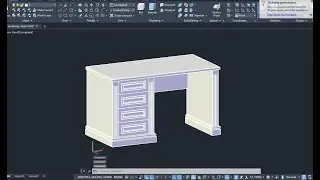 3D modeling classic table, AutoCAD video tutorials