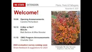 PPP November 2022 | Season Finale: Pest and Plant Disease Issues in NC