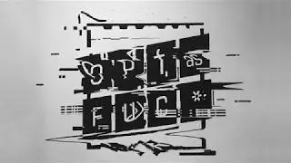painting process: Glitch, distortion typography