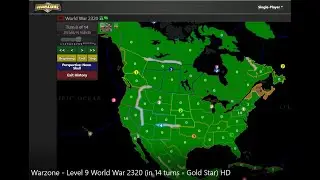 Warzone - Level #9 World War 2320 (in 14 turns - Gold Star) HD