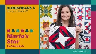Blockheads 5 - Group 2 | Block 29: Maria's Star by Alison Dale