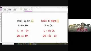 การบันทึกบัญชีเดบิต เครดิต 07/08/2564  EDL1/2