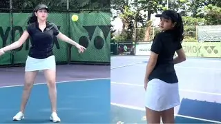 Davina karamoy cek body dulu sebelum olahraga tenis