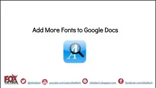 Add Fonts to Google Docs