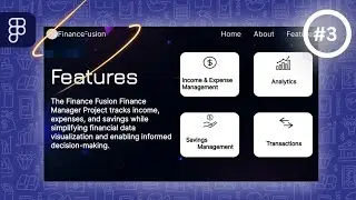 #3 features page using Figma | financefusion project project