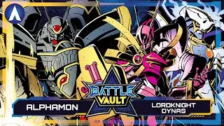 Alphamon VS LordKnightmon & Dynasmon | BATTLE VAULT Royal Knights - Episode 7 | Digimon TCG Gameplay