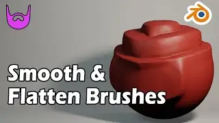 Blender 2.8 How to Use the Smooth and Flatten Brushes