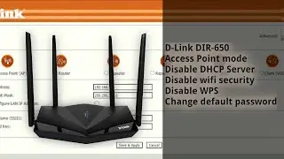 D-Link DIR-650 AP mode Configuration without DHCP