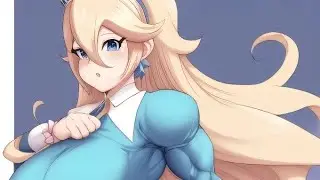 Female muscle cartoon Princess Rosalina Muscle