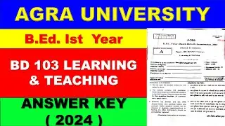 BD 103 LEARNING & TEACHING ANSWER KEY 2024