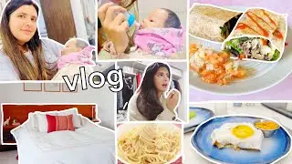 Cuidando a la bebé de Flo & comida rica | vlog de unos días