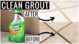 How to CLEAN GROUT Super Easy! (Lime Away Cleaner) | Clean with Me | Andrea Jean