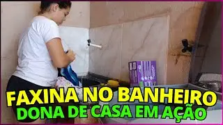Rotina Completa de Dona de Casa | Faxina Completa no Banheiro | Beatriz Oliver em Ap. de Goiânia