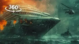 360° VR Storm Survival: Cargo Ship to Helicopter Escape and Crash