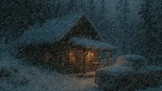 Blizzard Cabin Ambience – Sleep with Stormy Winter Nights