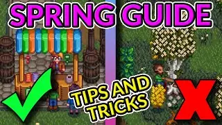SPRING Tips and Tricks!  | Beginner guide to Spring Year 1 Stardew Valley | Relaxing ASMR Guide