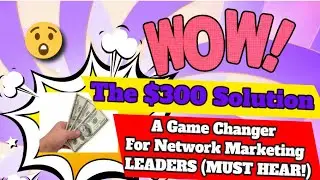 The $300 Solution is A Game Changer for Network Marketing