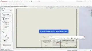 SolidWorks Drawings - Editing Title Block