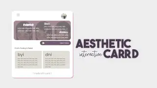 aesthetic carrd tutorial #2 (interactive)