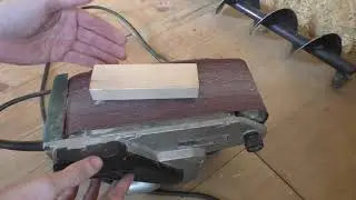 Sharpening of ice drill blades.