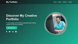 Build a Portfolio Website Landing Page Using HTML and CSS | Web Design Tutorial