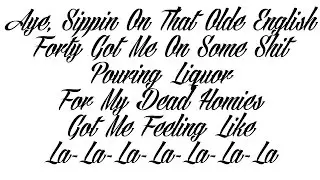 King Lil G - Pouring Liquor (Ft. EMC Senatra & Drummer Boy) (With Lyrics On Screen)- 2017