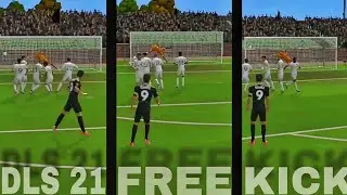 dls 21 free kick review | How To score free kick in dls 21 | free kick tips and tricks in dls 21