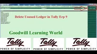 Tally TDL for Delete Unused Ledgers  || Tally Add on for Delete Unused Ledgers