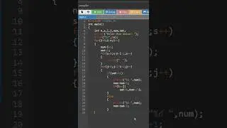 Pyramid Number Pattern in C | C Programming #shorts