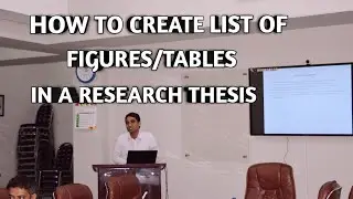 How to Create List of Figures/tables in a Research Thesis