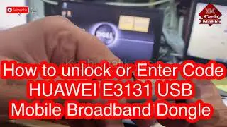 How to unlock or Enter sim Network unlock code HUAWEI E3131 USB  Mobile Broadband internet Dongle