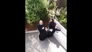 Patriarch Irenaeus is engaged in motor skills with a nun/ Ириней занимается моторикой с монахиней