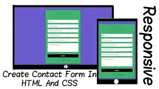 How To Create Contact Form In HTML And CSS(Responsive Contact Form)