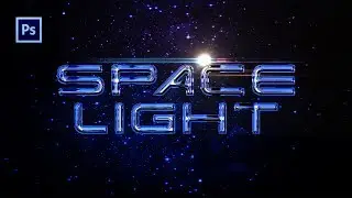 Photoshop Tutorial  Gleaming, Metallic, Glassy, Space Text Effect - Photoshop Pixel