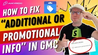 🛠️ Fix Additional or Promotional Info Errors in Google Merchant Center!