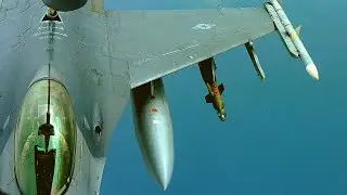 F-16 FIGHTING FALCONS Refueled by KC-135 Stratotanker Over Afghanistan