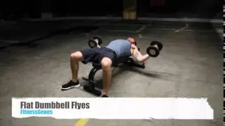Flat Dumbbell Flyes
