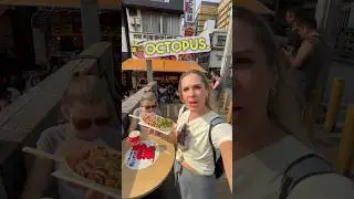 Eating Octopus Balls in Osaka, Japan 🇯🇵🤢 #japanesefood #japan #osaka