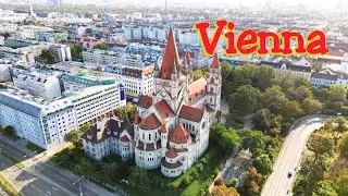 Vienna 2023. Drone Video. Вена с высоты птичьего полета.
